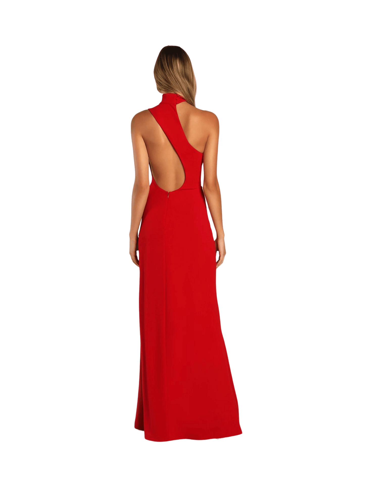 Red Halter Maxi Dress