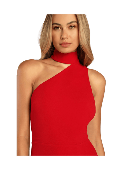 Red Halter Maxi Dress