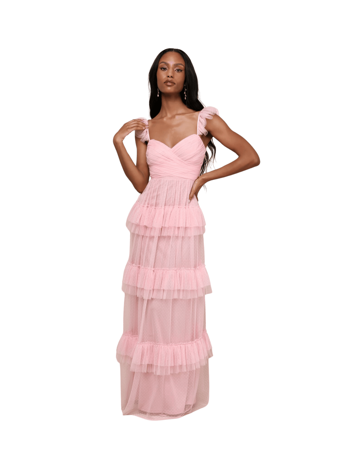 Pink Tiered Maxi Dress