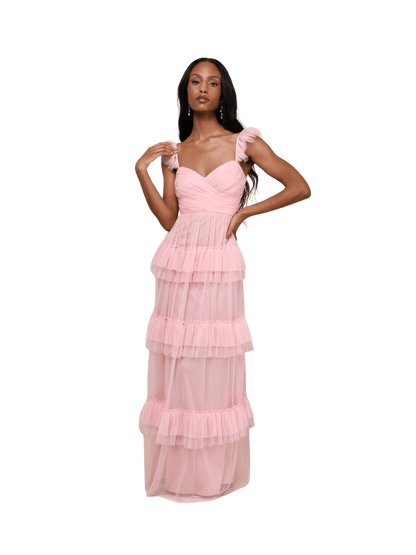 Pink Tiered Maxi Dress