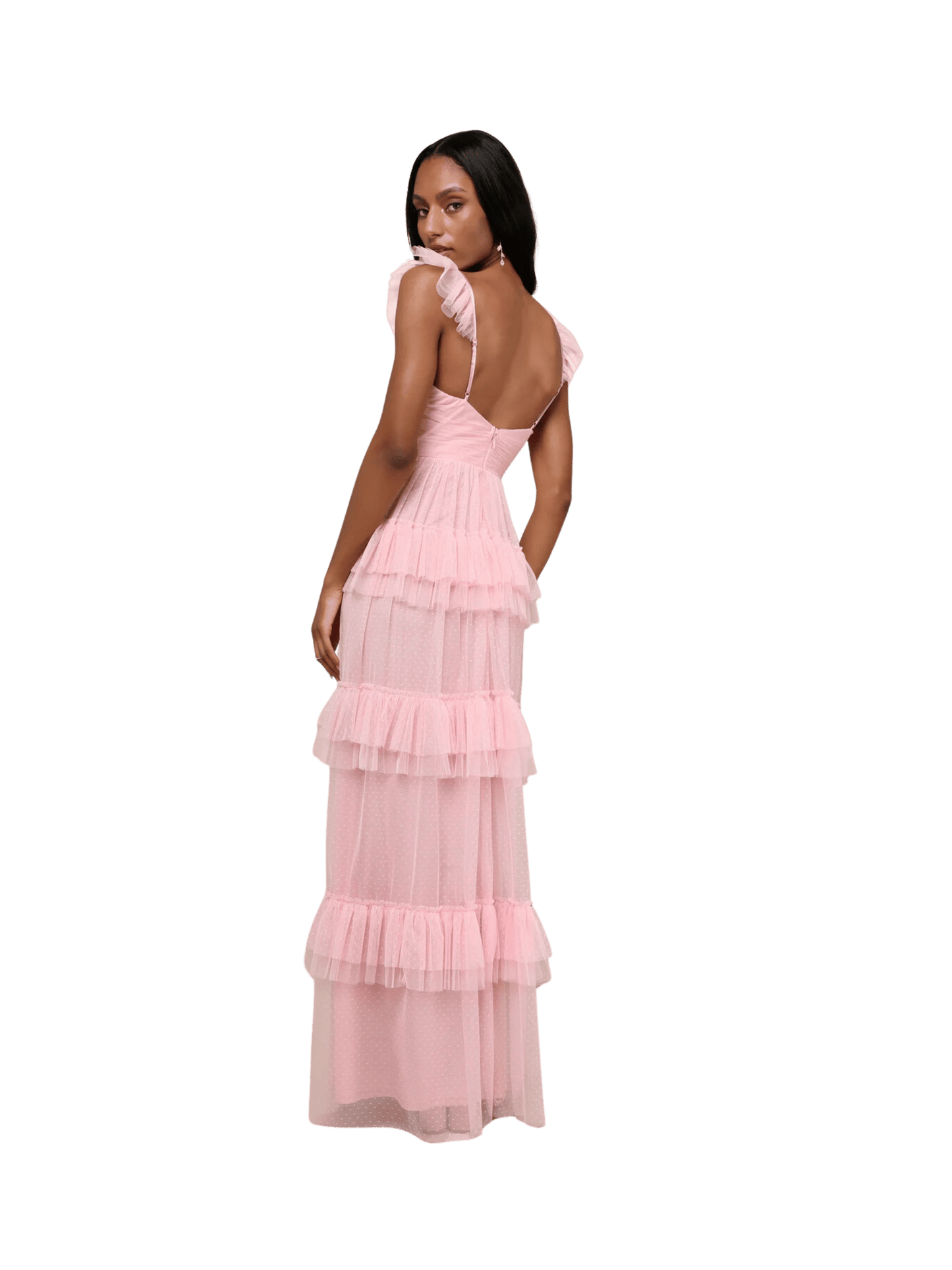 Pink Tiered Maxi Dress