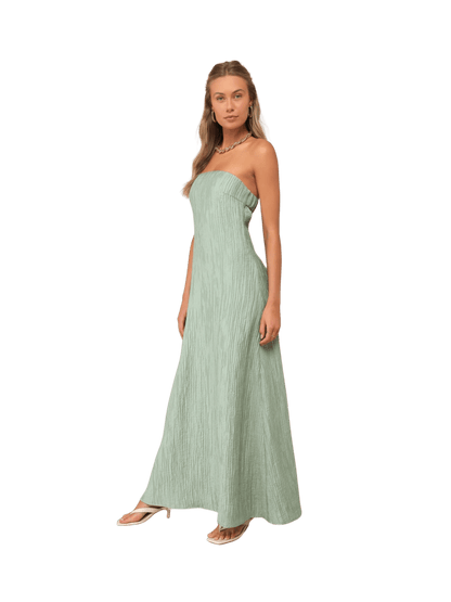 Olive Plisse Dress