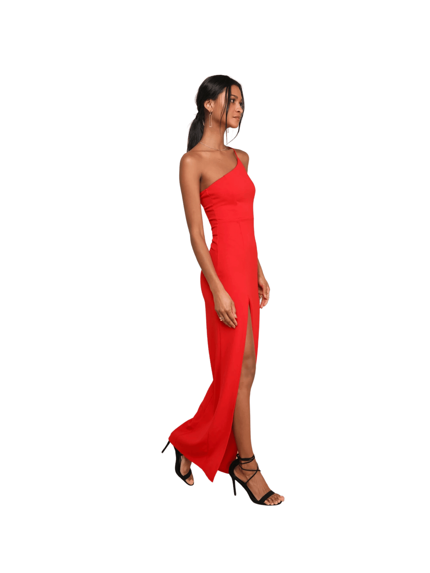 Red One Shoulder Dress