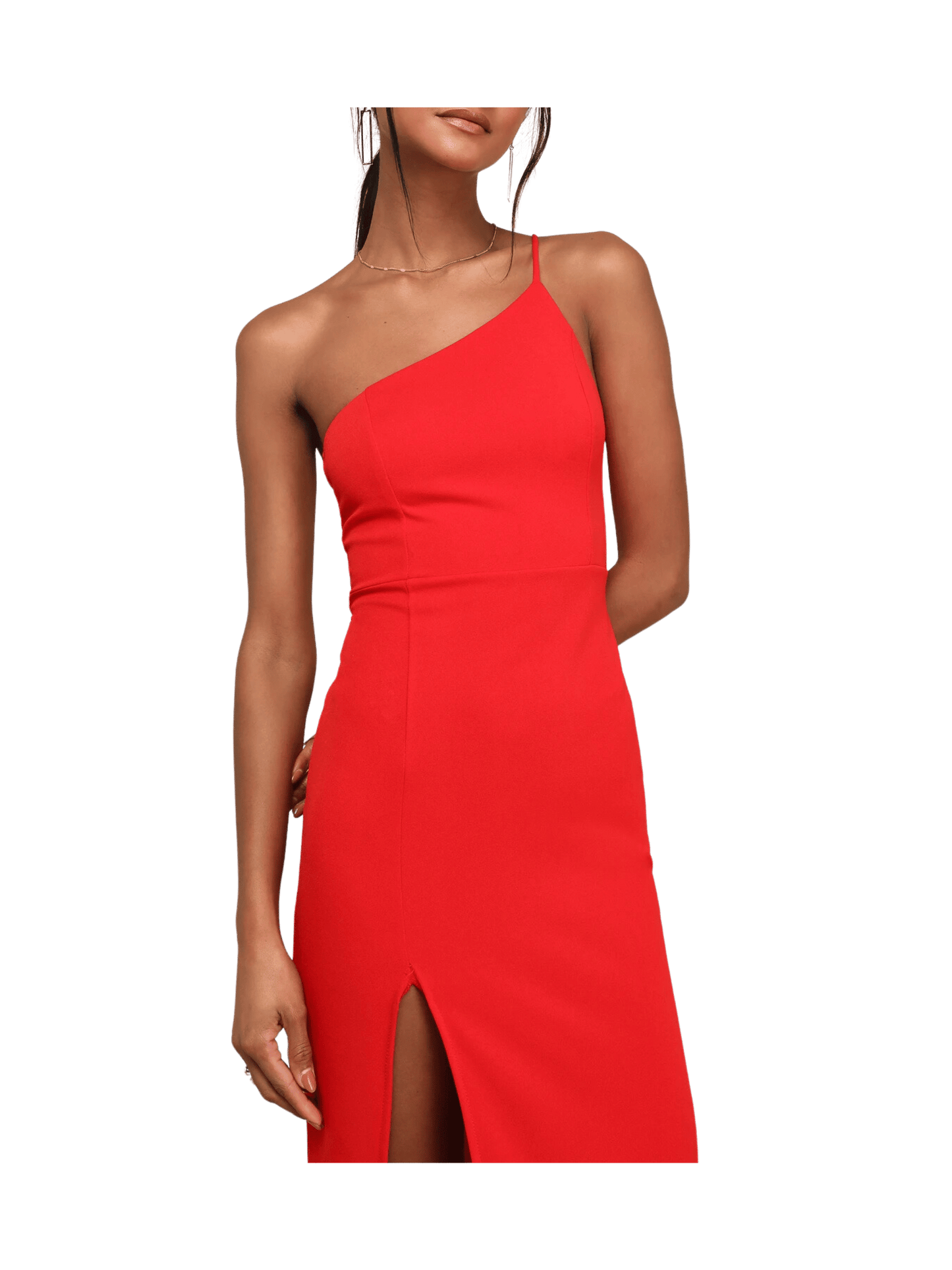 Red One Shoulder Dress