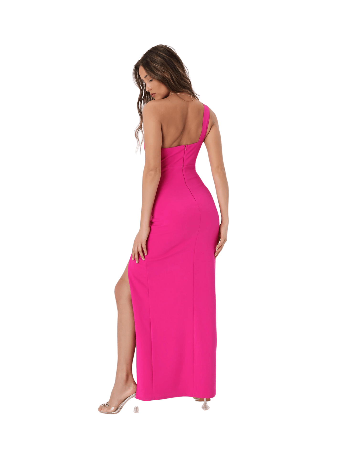 Hot Pink One-Shoulder