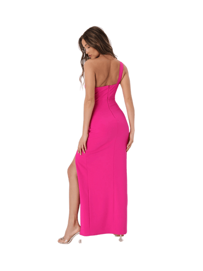 Hot Pink One-Shoulder