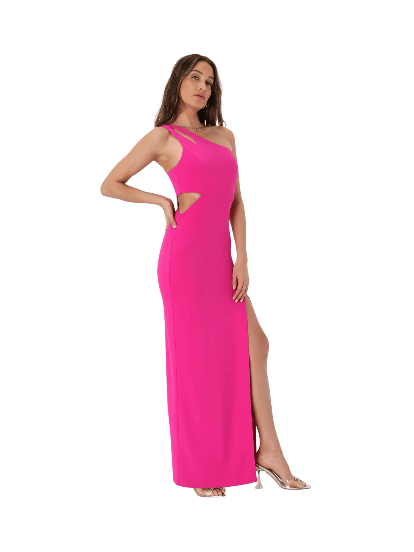 Hot Pink One-Shoulder