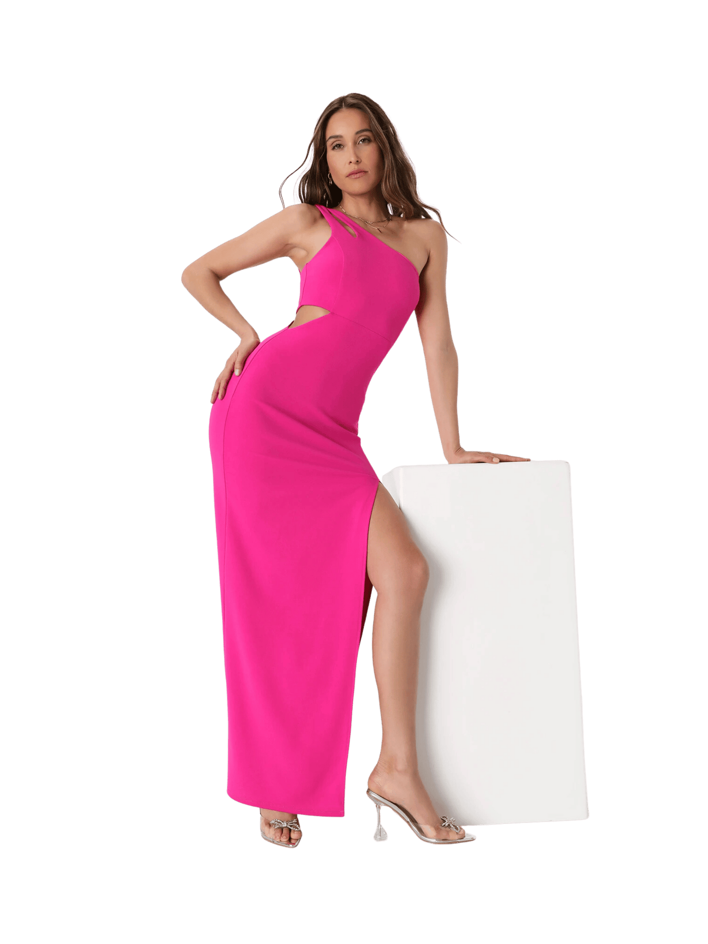 Hot Pink One-Shoulder