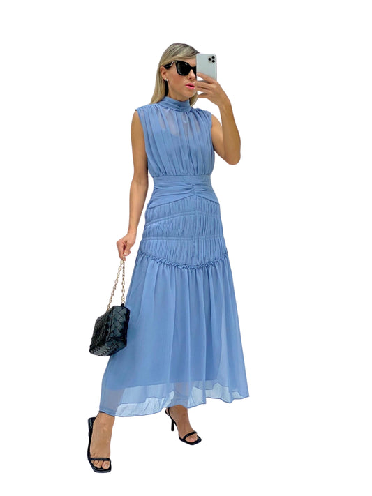 Midi Baby Blue Dress